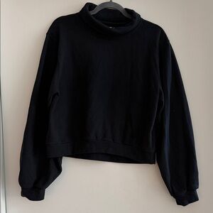 Abercrombie & Fitch Black Pullover Sweatshirt - Soft A&F Label
